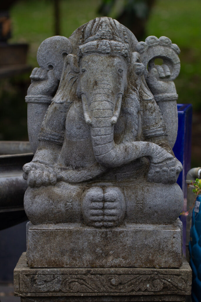 Steated Ganesha Lava stone